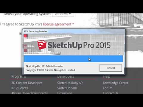 Downloading and Installing SketchUp Pro 2015 (Windows)